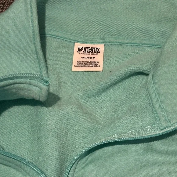 PINK Victoria's Secret Aqua Sweatshirt - Picture 2 of 2
